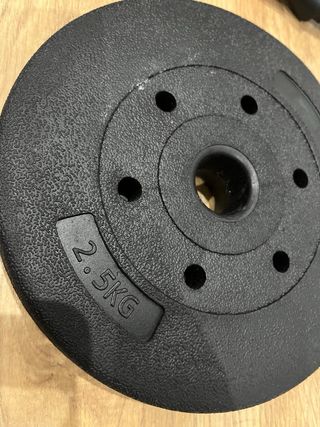 Mancuerna 2 en 1. Barra extensible y discos