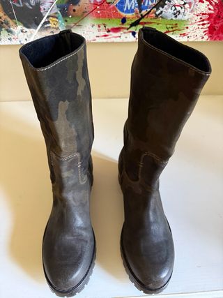 Stivaletti camouflage grigio/verde