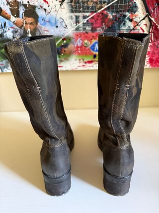 Stivaletti camouflage grigio/verde