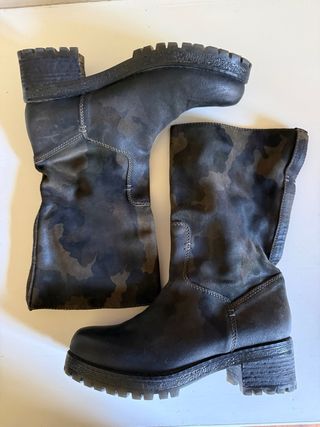 Stivaletti camouflage grigio/verde