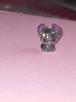 Charms Pandora Stitch Morado Plata con ticket