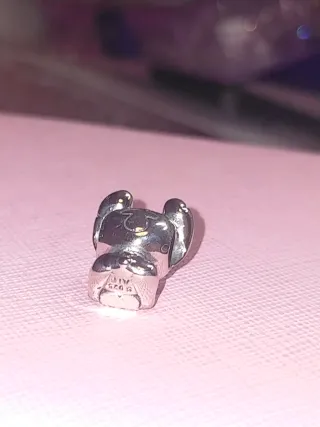 Charms Pandora Stitch Morado Plata con ticket