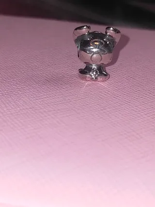 Charms Pandora Stitch Morado Plata con ticket