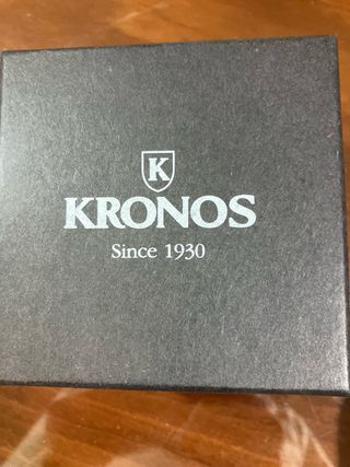 Reloj Kronos Cuarzo Negro y Plateado