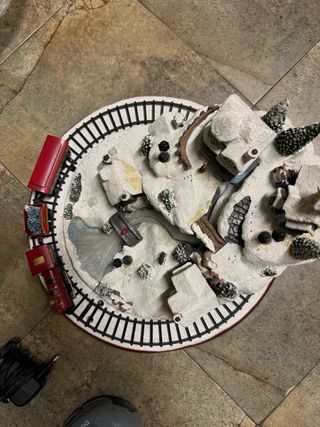 Carillon Trenino Natale Decorazione Innevata