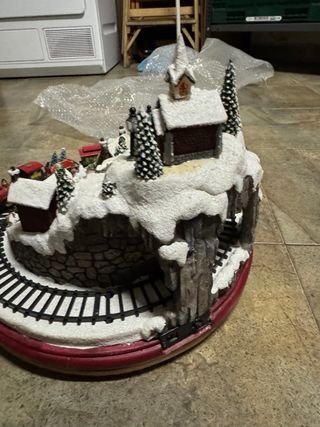 Carillon Trenino Natale Decorazione Innevata