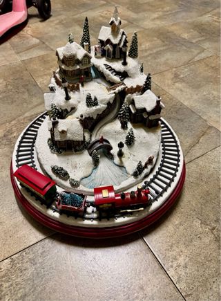 Carillon Trenino Natale Decorazione Innevata