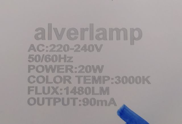 Lampada Foco downlight LED 20w circolare Slim