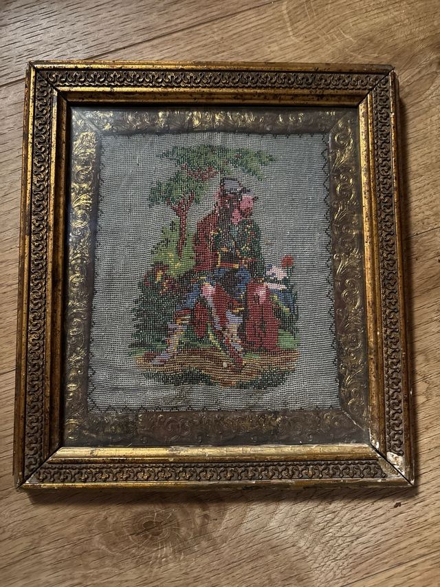 Quadro Petit Point del XIX Secolo