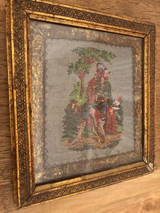 Cuadro Petit Point Siglo XIX