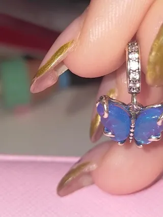 Colgante Pandora Mariposa Azul y Plata ticket