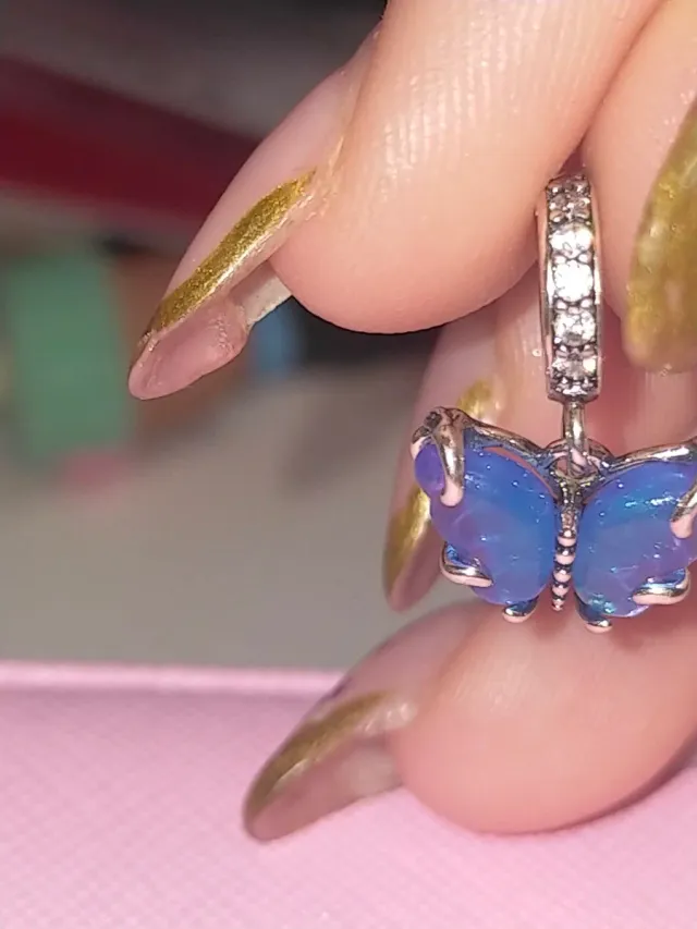 Ciondolo Pandora Farfalla Blu e Argento