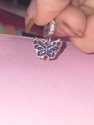 Colgante Pandora Mariposa Azul y Plata ticket