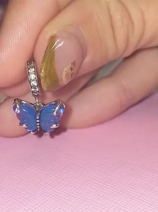 Colgante Pandora Mariposa Azul y Plata ticket