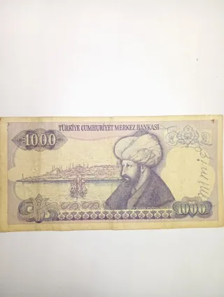 Billete de colección 1000 Liras Turcas