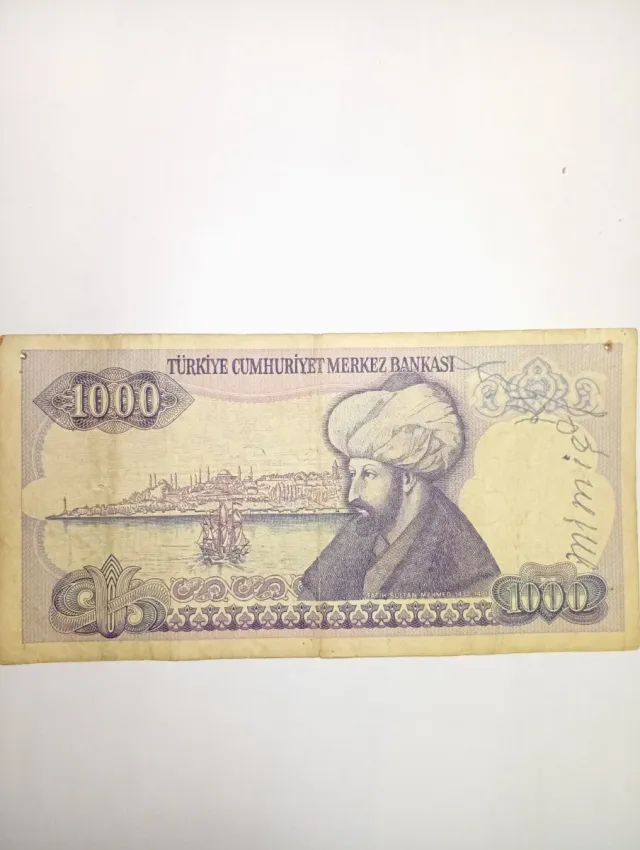Billete de colección 1000 Liras Turcas