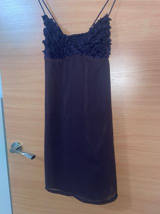 Vestido corto Bershka morado talla S fiesta