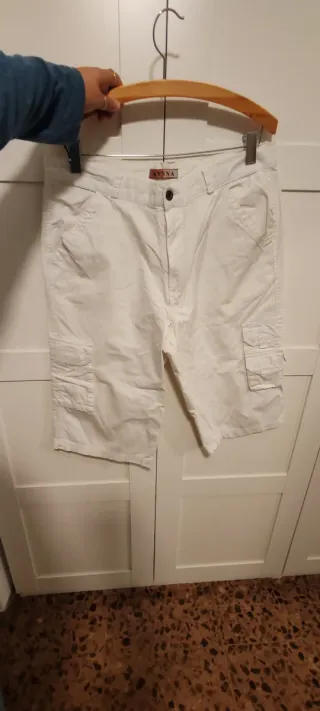 Bermudas AVENA blancas hombre