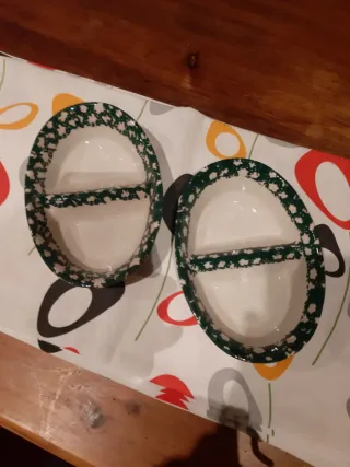 2 Fuentes para entremeses de cerámica (20cm)