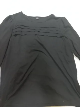 Jersey negro manga larga talla L