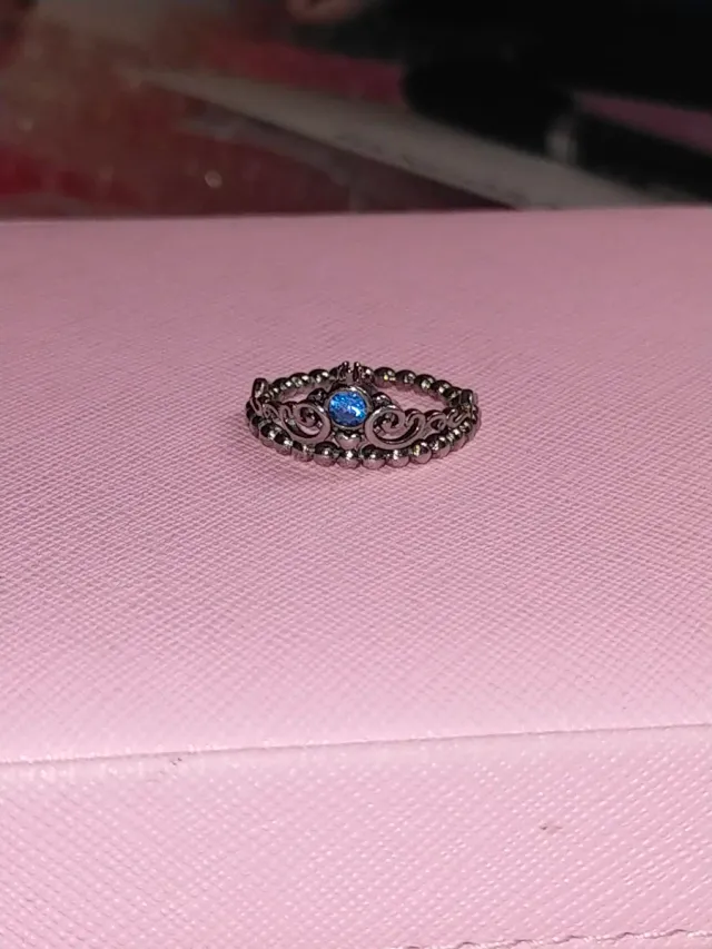 Anillo Tiara Cenicienta Azul Pandora
