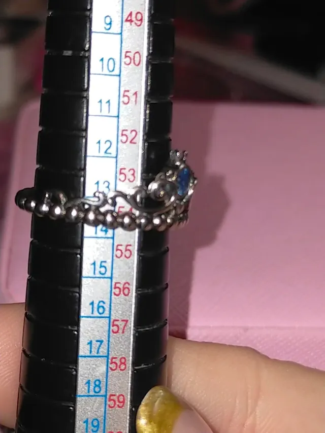 Anillo Tiara Cenicienta Azul Pandora