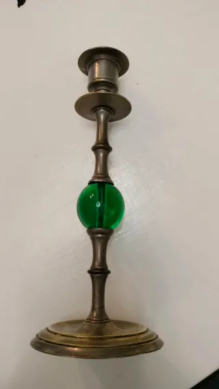 Portacandele in metallo e vetro