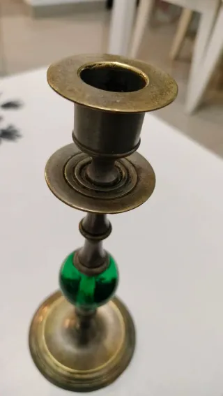 Portacandele in metallo e vetro