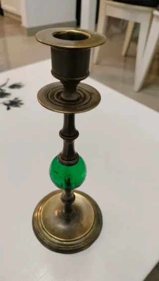 Portacandele in metallo e vetro