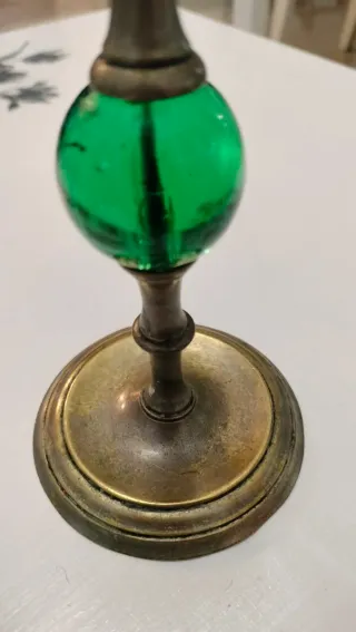 Portacandele in metallo e vetro