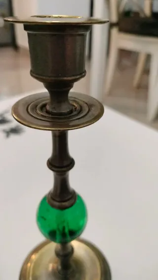 Portacandele in metallo e vetro