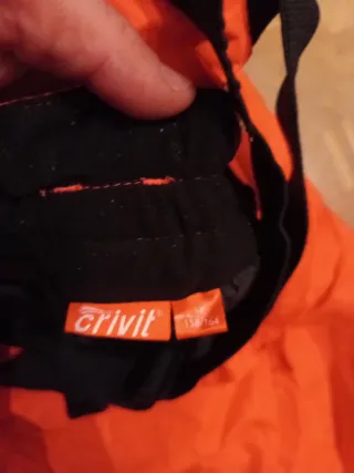 Pantalones de esquí naranjas con tirantes