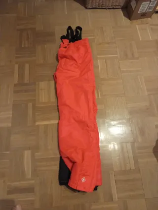 Pantalones de esquí naranjas con tirantes