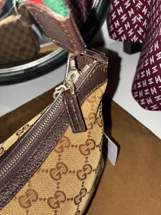 Bolso Gucci Lona y Piel Autentificado.