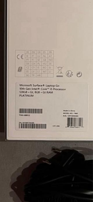 Microsoft Surface Laptop Go Gris/Plata