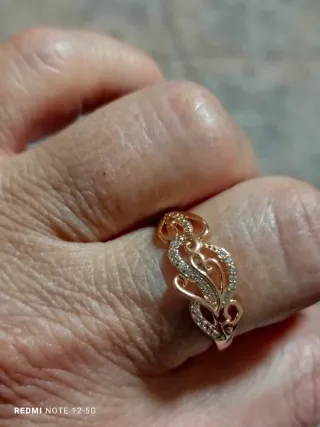 Anillo Oro Laminado 585 Estilo Vintage talla,18