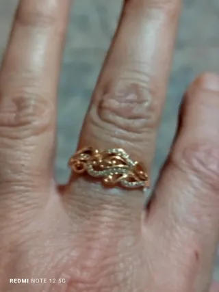 Anillo Oro Laminado 585 Estilo Vintage talla,18