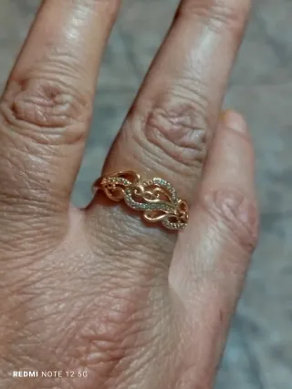 Anillo Oro Laminado 585 Estilo Vintage talla,18