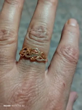 Anillo Oro Laminado 585 Estilo Vintage talla,18