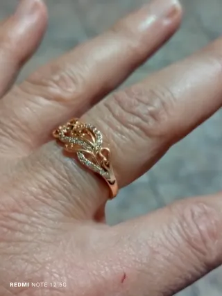 Anillo Oro Laminado 585 Estilo Vintage talla,18