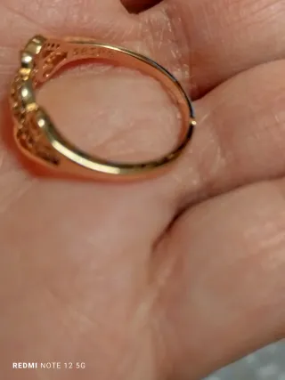 Anillo Oro Laminado 585 Estilo Vintage talla,18