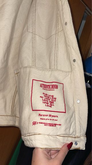 Chaqueta vaquera beige