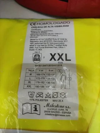 Chaleco Reflectante Coche Talla XL