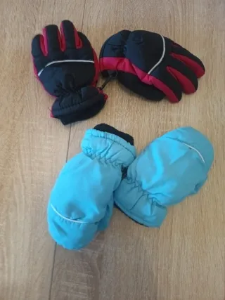 2 Pares Guantes Impermeables Niños