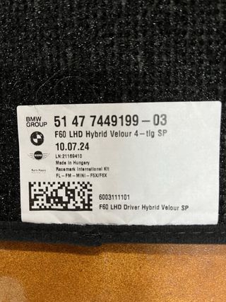 Alfombrillas Originales Mini Countryman