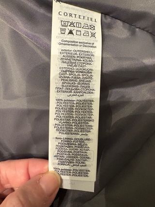 Anorak acolchado Cortefiel gris talla L