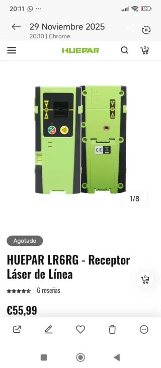 Receptor Láser Huepar