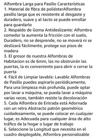 Tappeto Antiscivolo Lungo per Corridoio