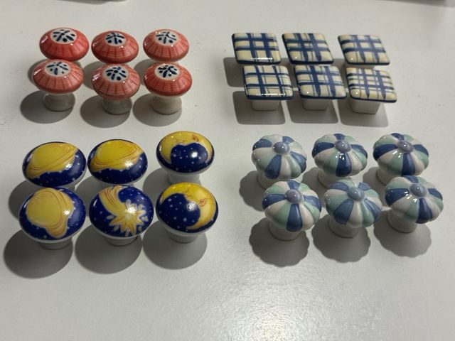 Lote 6 Pomos Decorativos Variados