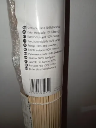 Estor de bambú enrollable